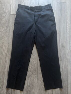 Santorelli 34x40 Black Virgin Wool Dress Luxury Pants Italy‎